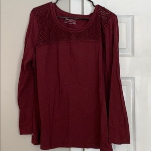 Used Maroon Eddie Bauer top